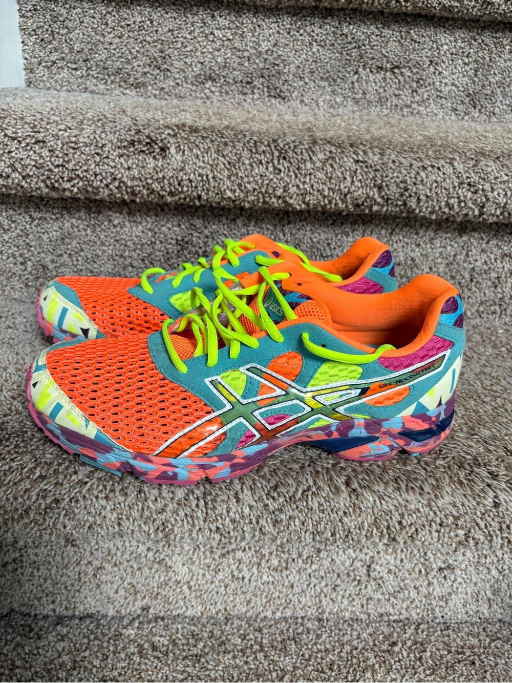 ASICS Gel Noosa Tri 7 Men’s Running Shoes Orange Glow in the Dark T214N